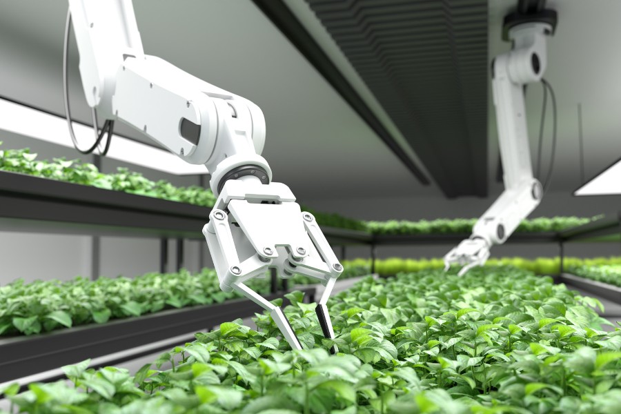 Các agribots là một trong những công nghệ điển hình của IoT trong nông nghiệp Công nghệ robot trong hệ thống IoT nông nghiệp